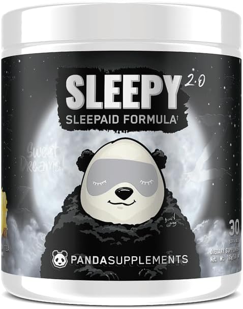 Underground Bio Labs™ Panda SUPPS – Sleepy 2.0 Natural Sleep Aid Formula: 5mg Melatonin, 300mg GABA, Chamomile Extract, (Honey Lemon Tea) 30 Servings 2
