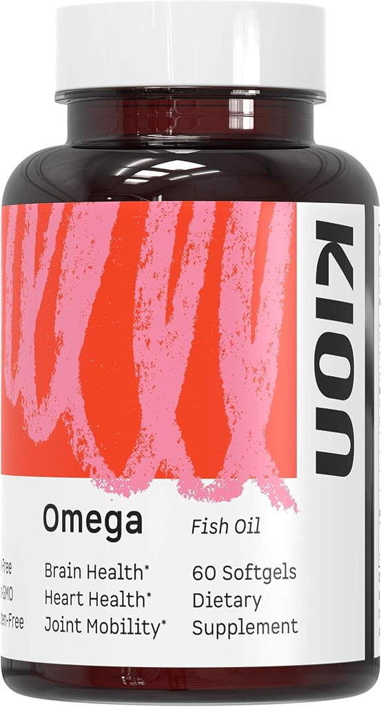Kion Omega - Omega 3 συμπληρώματα λιπαρών οξέων - DHA συμπληρώματα - Mini Fish Oil Softgels - Omega 3 DHA EPA χάπια ιχθυέλαιο - Fish Oil 1,000 mg - 30 εξυπηρετούν
