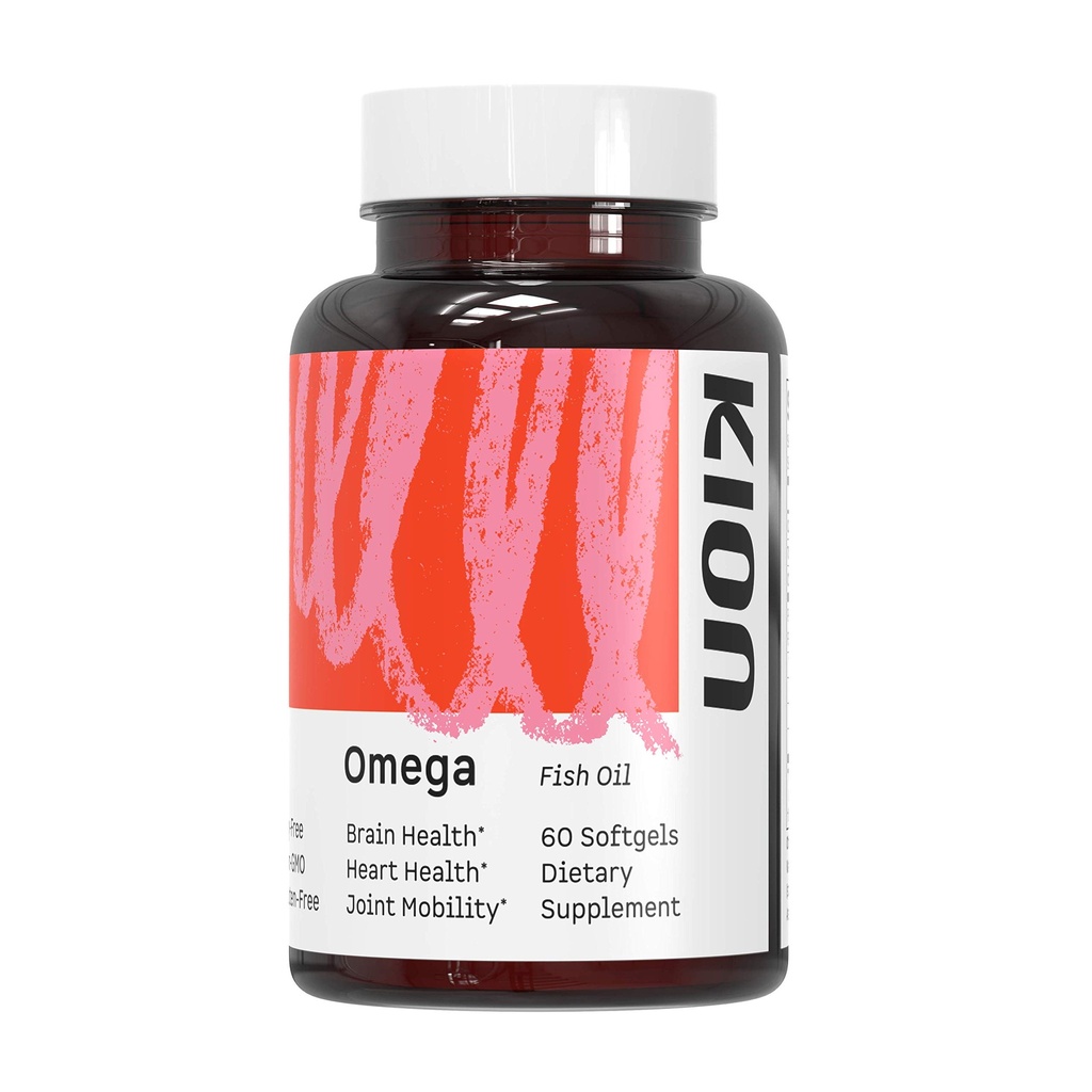Kion Omega - Omega 3 συμπληρώματα λιπαρών οξέων - DHA συμπληρώματα - Mini Fish Oil Softgels - Omega 3 DHA EPA χάπια ιχθυέλαιο - Fish Oil 1,000 mg - 30 εξυπηρετούν