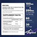 CoQ10 100 mg + R-Lipoic Acid 200 mg hizmet başına 200 mg, 1 Ay Supply, Up to 5X Improv Abors, R-Lipoic Acid/CoQ10 Supplement for Heart Health and Cognitive Health-60 Capsules