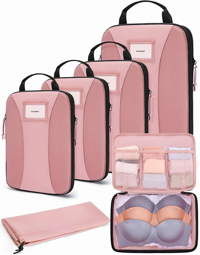 BAGSMART206 Ambalaj Cubes, 6 PCS Ambalaj Cubes for Suitcases, Travel Bag Organizer for Bagaj, Hafif Ambalaj Cube for Travel Essentials