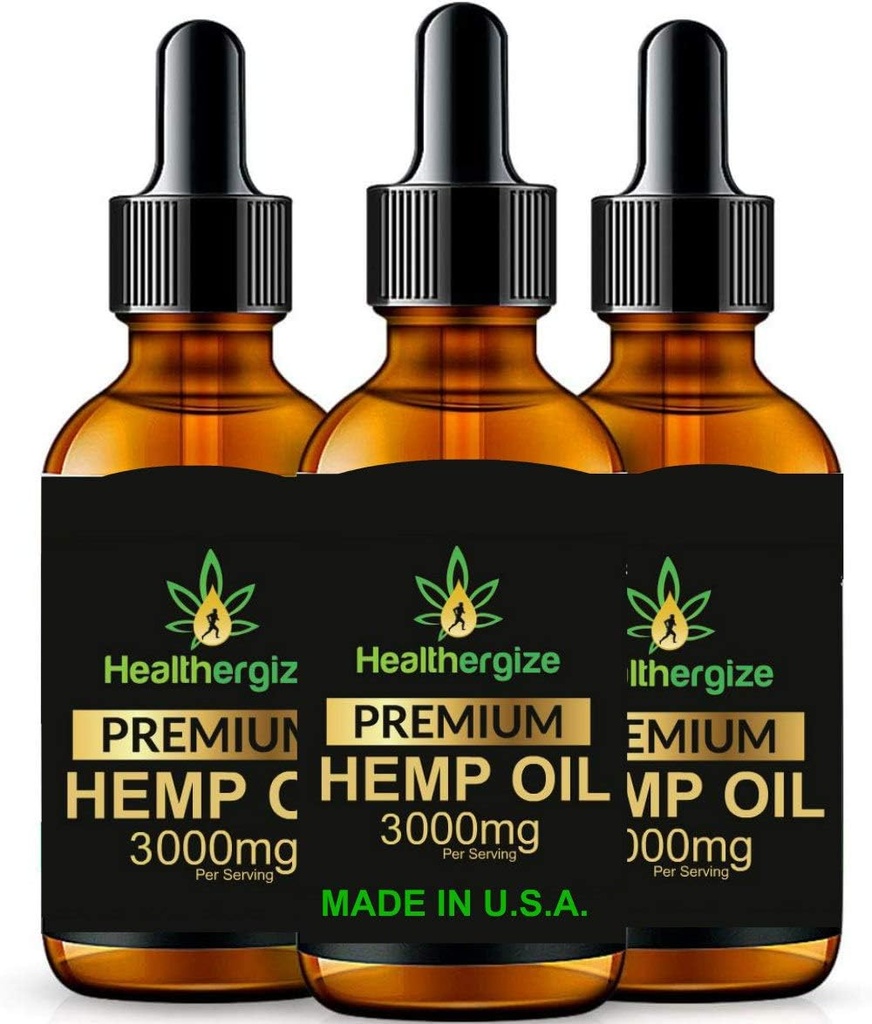 Hemp Oil Premium, Non-GMO, Unrefined with Full Flavor and Naturalhes, for Calm, Sleep, Discomfort-Product of the USA