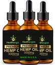 Hemp Oil Premium, Non-GMO, Unrefined with Full Flavor and Naturalhes, for Calm, Sleep, Discomfort-Product of the USA