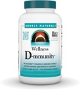 Source Naturals Wellness D-mmunity, Bio-Aligned Vitamin D Immune Formula, Supports Optimal Abxia and Utilization* - 120 Vegetarian Capsules