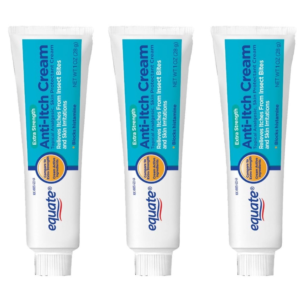 Equate Ekstra Güçlü Anti-Itch ve Skin Korumacı Krem, 1 Ounce (3 Pack)