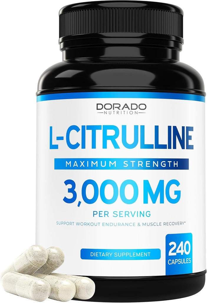 L Citrulline 3000mg συμπλήρωμα (240 κάψουλες) Υποστήριξη L Arginine & Nitric oxide χάπια - L-Citrulline για άνδρες και γυναίκες - αποκατάσταση μυών & αντλία συμπλήρωμα - 3ο μέρος δοκιμαστεί, Vegan, μη GMO - ΗΠΑ Made