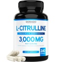 L Citrulline 3000 mg Supplement (240 Capsules) Destek L Arginine & Nitrik Çimento Pills - Erkekler ve Kadınlar için L-Citrulline - Kas Kurtarma ve Pump Supplement - 3. Parti Test Edildi, Vegan, Non-GMO - ABD Made