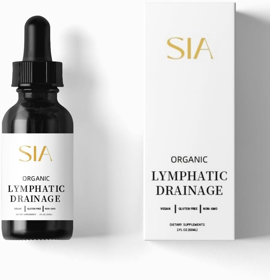 Yeni Gelişmiş Herbal Formula | SIA Organik Lympha Yükselme 2 Fl. Oz - Immune Support, Lymphatic Detox & Cleanse | Non-GMO | Vegan |
