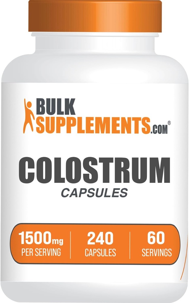 BulkSupplements.com Colostrum Capsules - Colostrum Supplement, Bovine Colostrum - Gluten Free, 240 Capsules (Pack of 1)