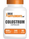 BulkSupplements.com Colostrum Capsules - Colostrum Supplement, Bovine Colostrum - Gluten Free, 240 Capsules (Pack of 1)