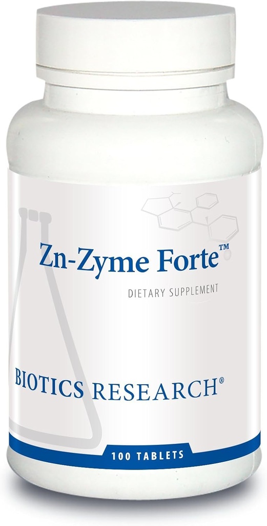 Biotics Research Zn-Zyme Forte 25 mg Zinc, Immune System Support, Optimal Cellular Function, Tablet-Based with Added antioxidants. 100 Tablets
