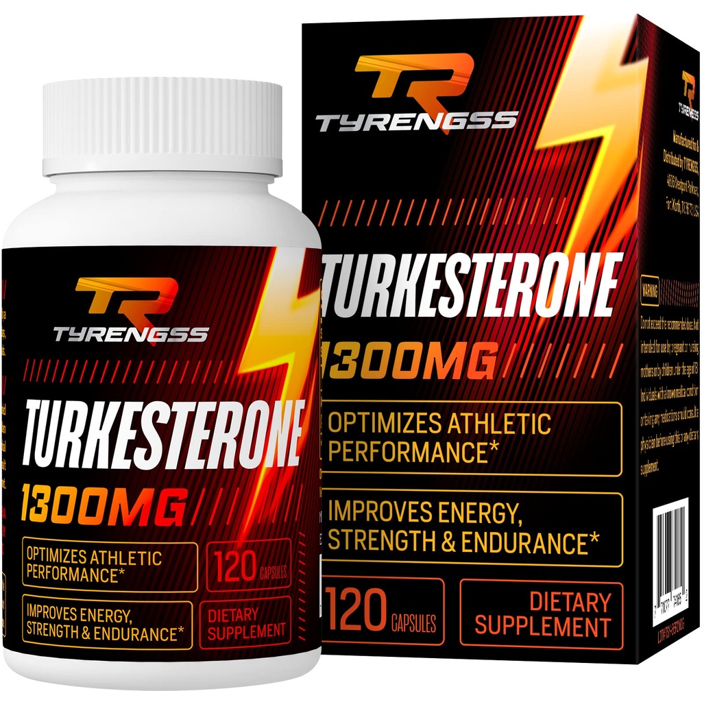 testosteron ATM, Turkesterone Supplement 1300 mg Ultra High Strength (Ajuga Turkestanica Extract Std. to% 20 testosteron), Athletic Performance & Muscle Mass,120 Capsules