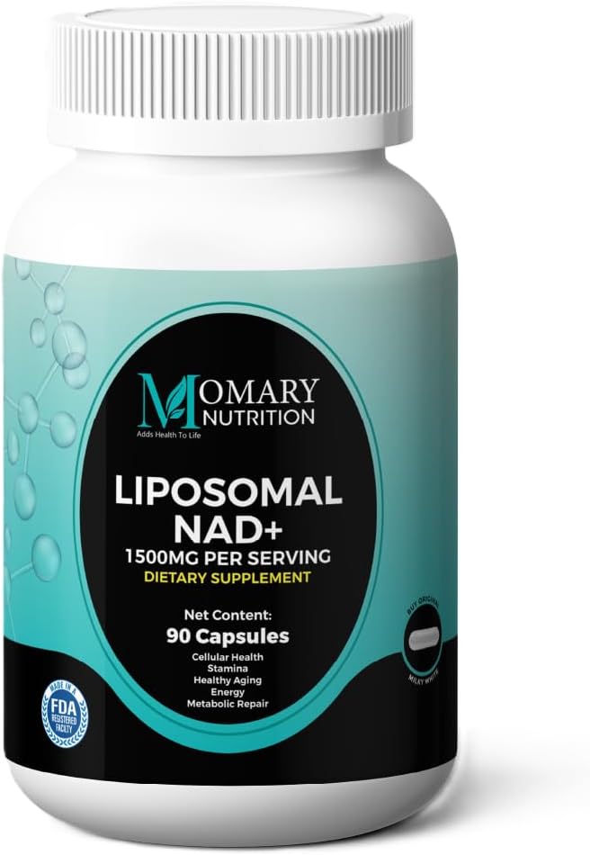 Liposomal NAD+ Supplement | En Yüksek Oy NAD Supplements for Women & Men with Resveratrol and Japanese Knotweed Extract, Support Stamina, Metabolic Tamir | Vegan, Gluten Free, Non-GMO, 90 Capsule