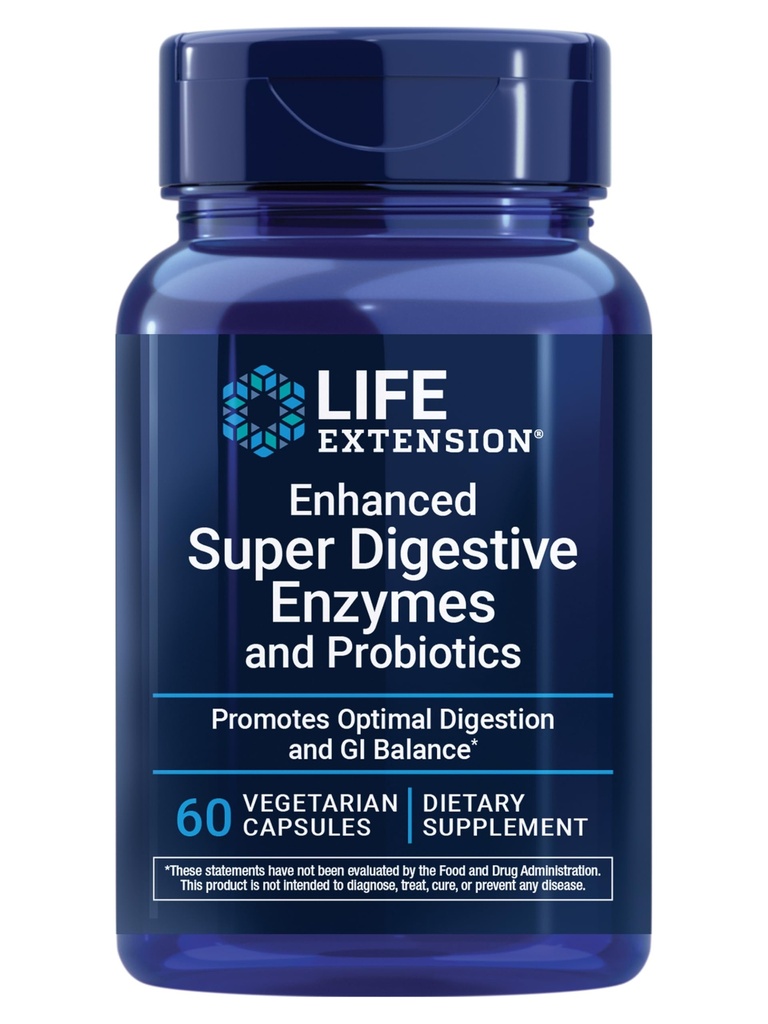 Life Extension Advancedd Super Digestive Enzymes and Probiyotiks – B. coagulans Probiyotik, 10 Digestive Enzymes – Destekler Digestion, Comfort & GI Balance – Non-GMO, Vegetarian – 60 Capsules