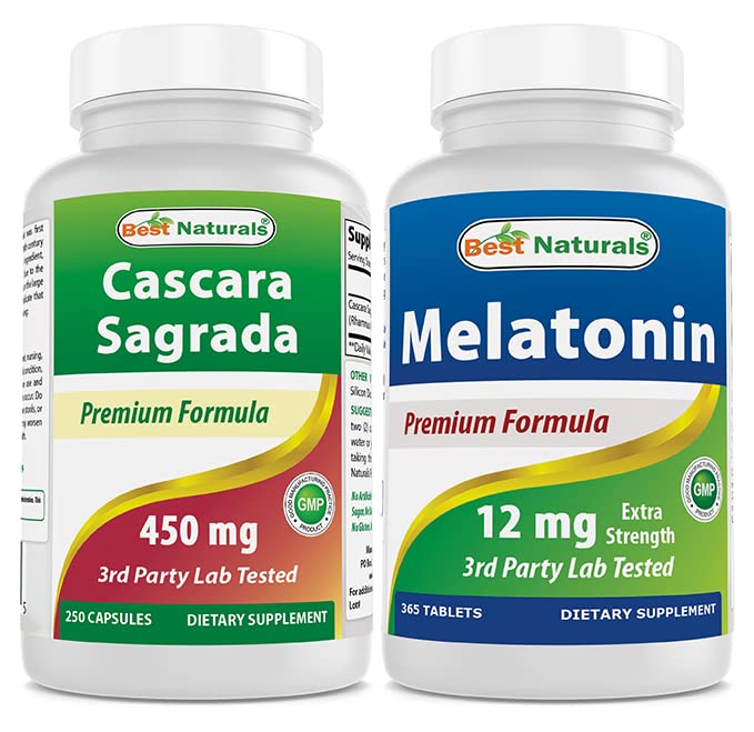 En İyi Doğallar Cascara Sagrada 450 mg & Melatonin 12 mg