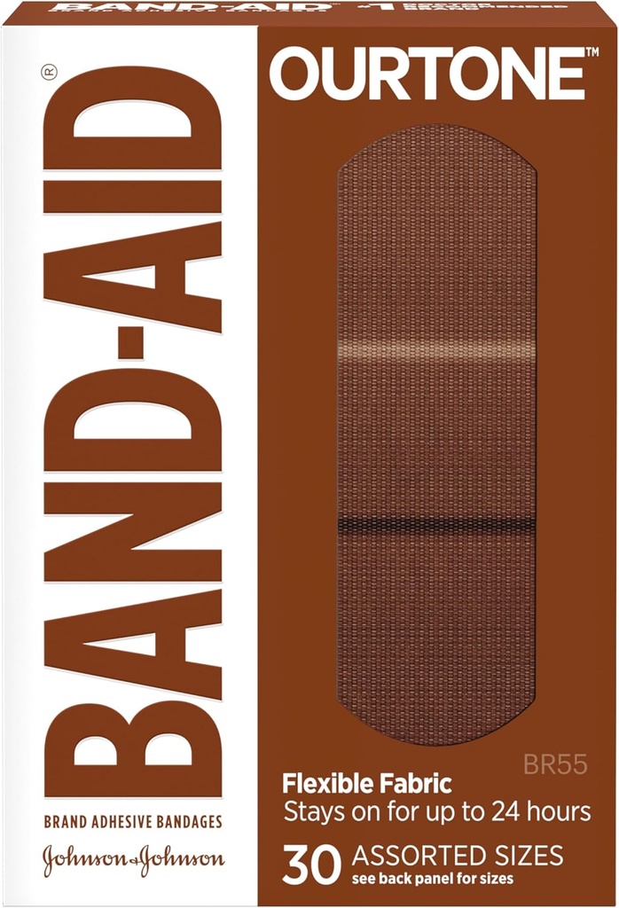 Band-Aid Brand Ourtone Prestige Bandages, Flex Protection & Care of Minor Cuts & Boates, Quilt-Aid Pad for Painful Yaras, BR55, Assorted Dimensions, 30 ctt