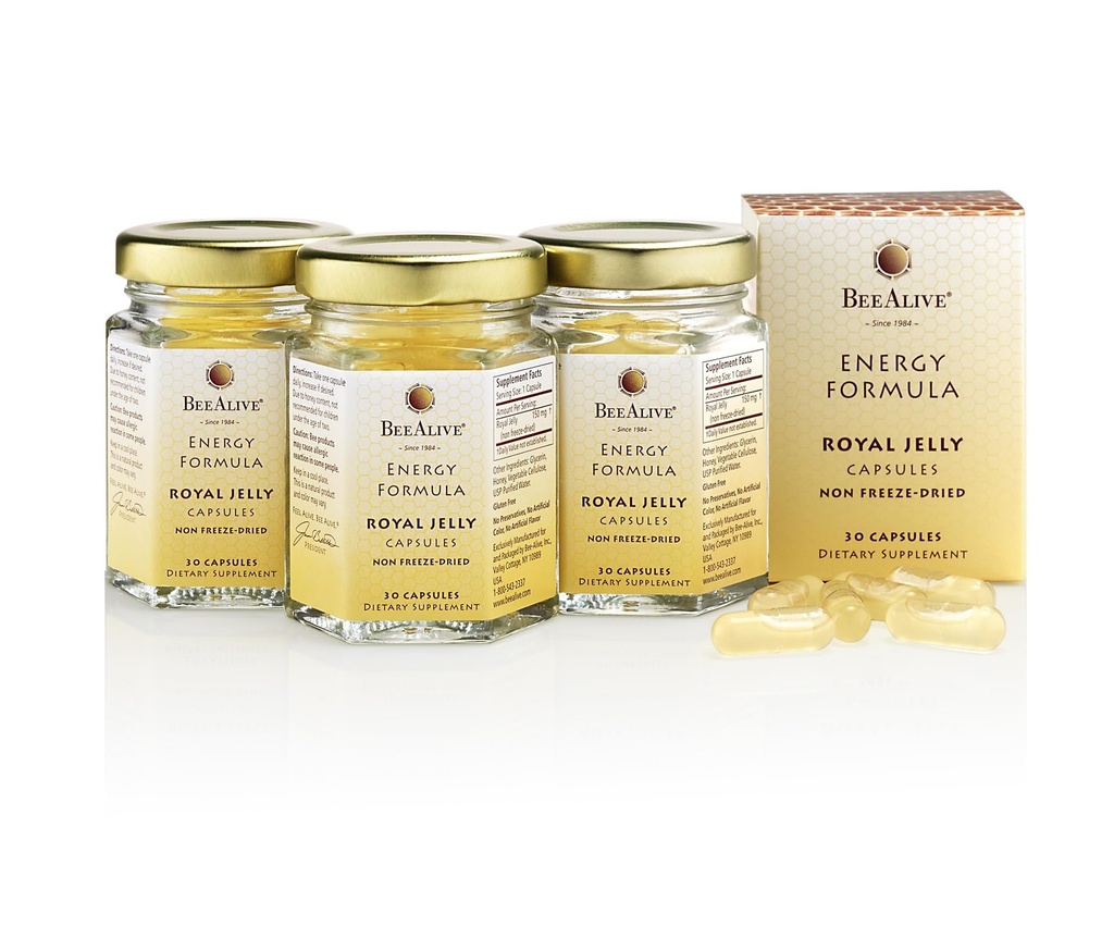 Royal Jelly Κάψουλες - 3 Μήνες προσφοράς