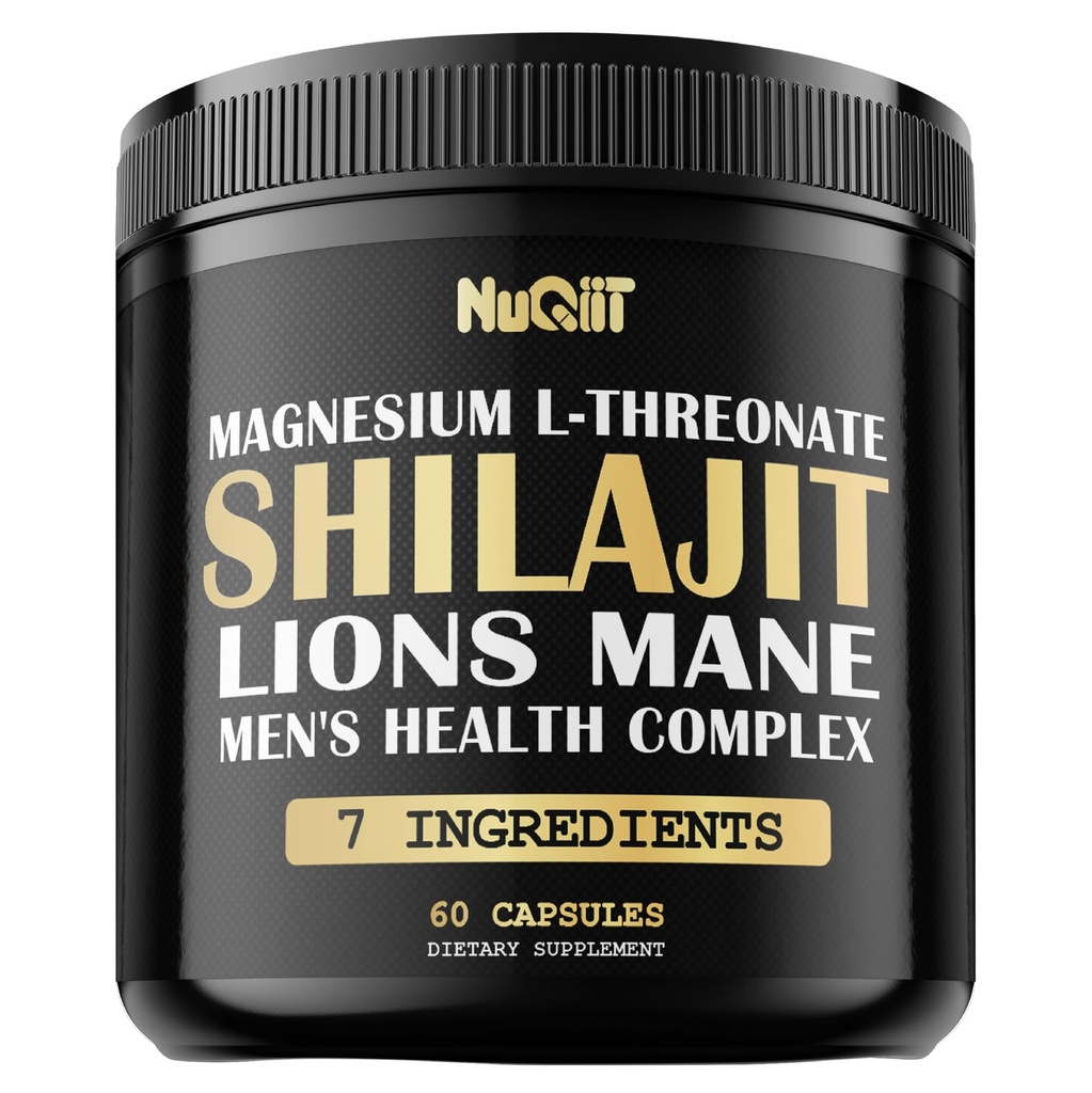 Shilajit Καθαρό Οργανικό Ιμαλαΐων με Μαγνήσιο, Λιοντάρια Μάνε και Άνδρες Σύμπλεγμα Υγείας ως Ashwagandha, Maca Root & More - Υποστήριξη Ανοσία, Εγκεφαλική Υγεία & Θετική Mood - 60 Κάψουλες