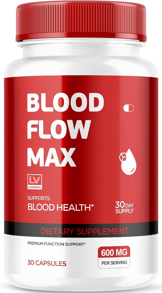 LIVORKA Kan Akışı Max, Blood Flow Max Capsules, Blood Flow Max Blood Support, BloodFlow Max, Blood Flow Capsules for Generall Wellness, Blood Flow Max Pills, 30 Capsules for 1 Ay