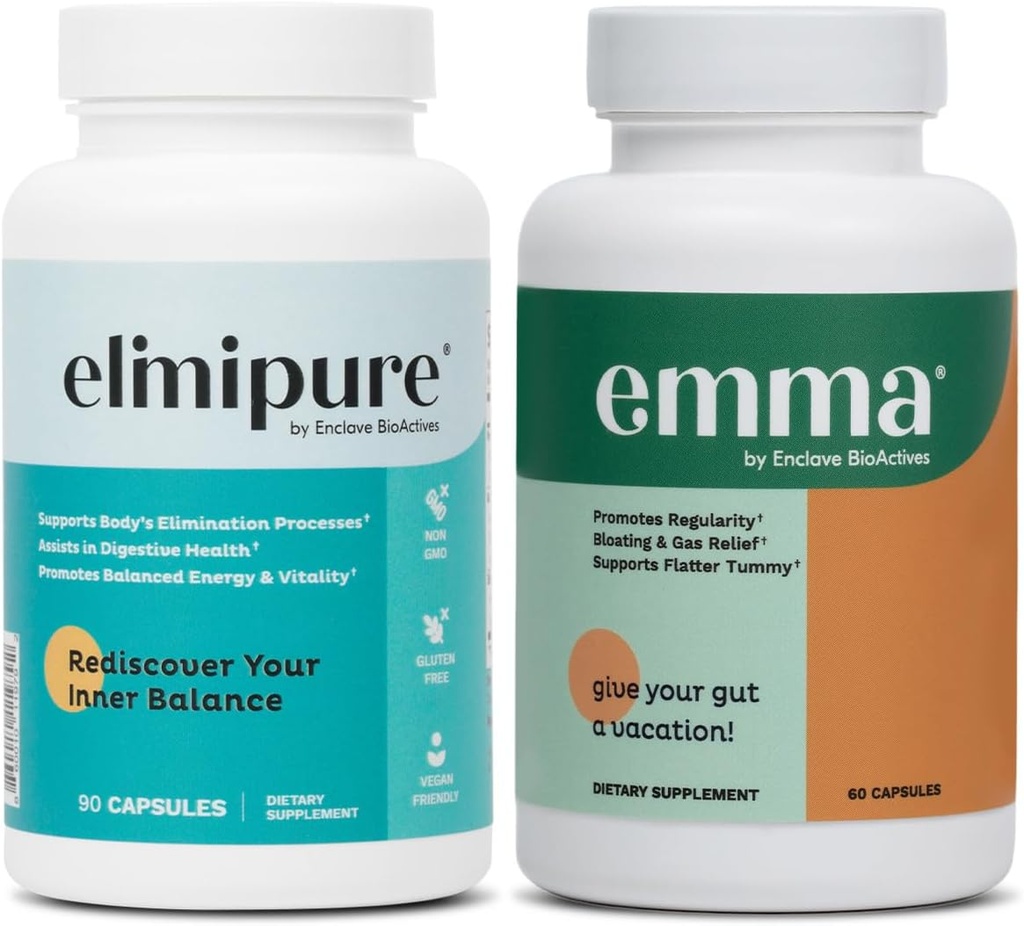 Emma Gut Health & Elimipure Cleanse Sche – Full Digestive Detox Sche for Bloating, Metabolism, and Microbiome Support | Leaky Gut Repair, Colon Cleanse & IBS Relief