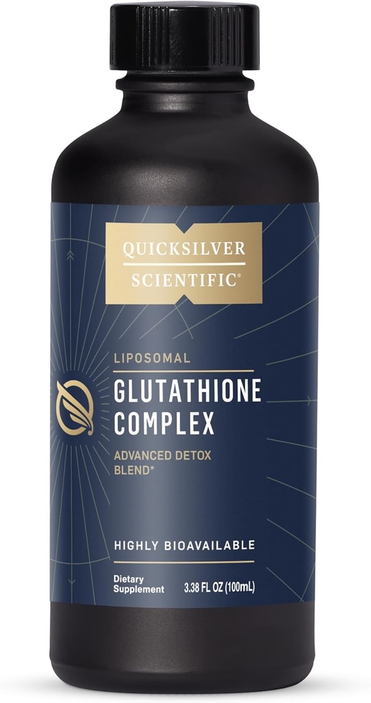 Quicksilver Scientific Glutathione Kompleksi - Superior Abvitamin Antioksi Supplement with Liquid Glutathione & Milk Thistle - Vitamin B Complex - Supplement for Daily Use (3.38 fl oz)