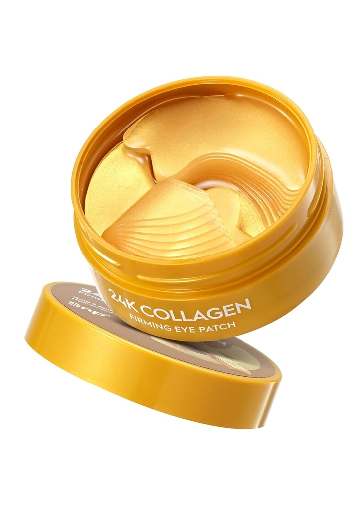 Snp 11,900 mg Collagen + 24K Gold Firming Eye Patch | Wrinkles Under Eye Patch | Dar Circles için Göz Patchleri | Kore Skincare Eye Maskesi | 60 Patches