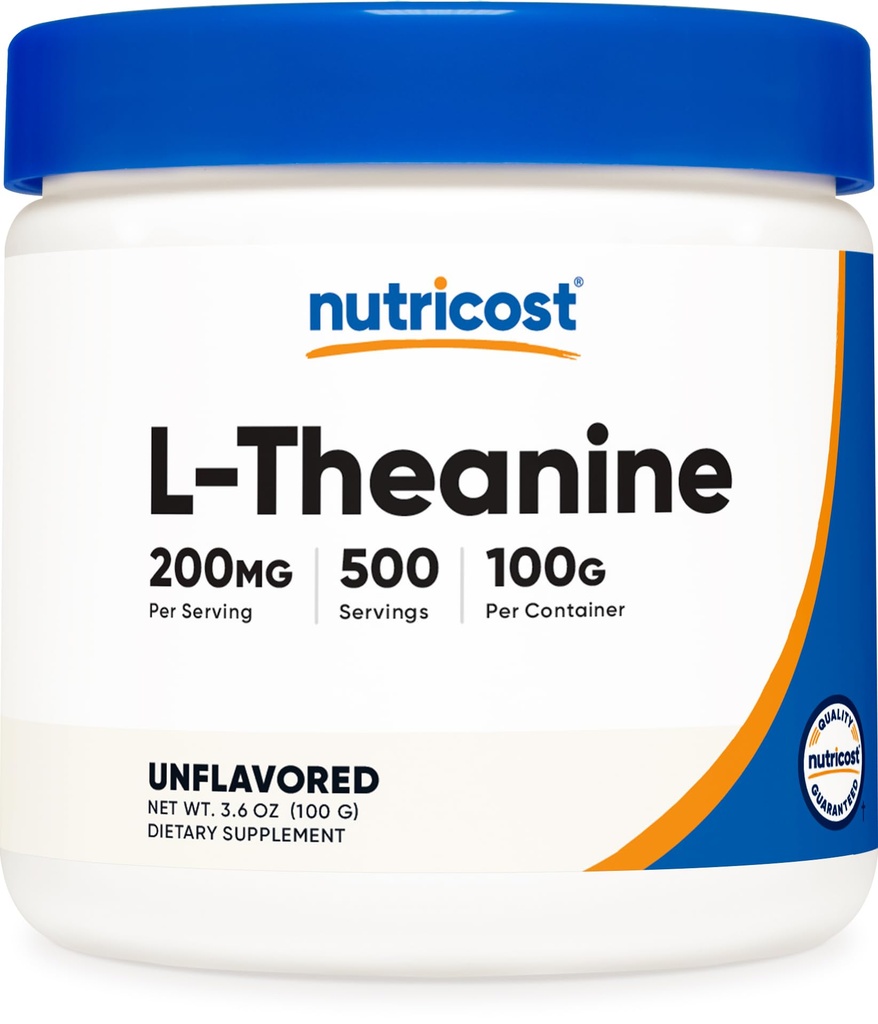 Nutricost L-Θεανίνη σε σκόνη 100 γραμμάρια - Χωρίς γλουτένη & μη ΓΤΟ