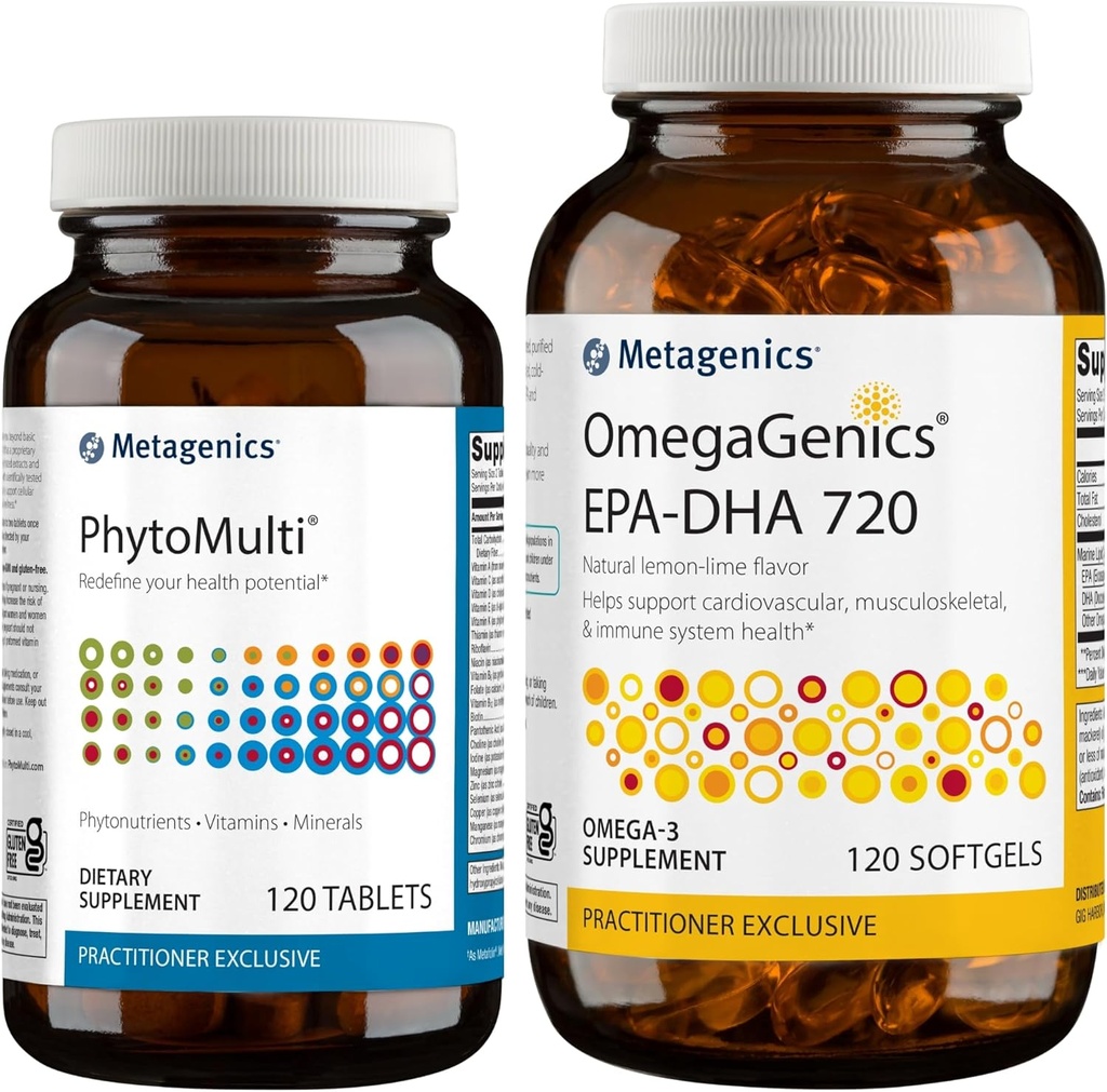 Μεταγονική Bundle - PhytoMulti Without Iron & OmegaGenics EPA- DHA 720-120 Δισκία PhytoMulti για τη συνολική υγεία - 120 Softgels της EPA- DHA 720 για την υγεία καρδιάς, μυοσκελετικού και ανοσοποιητικού συστήματος*