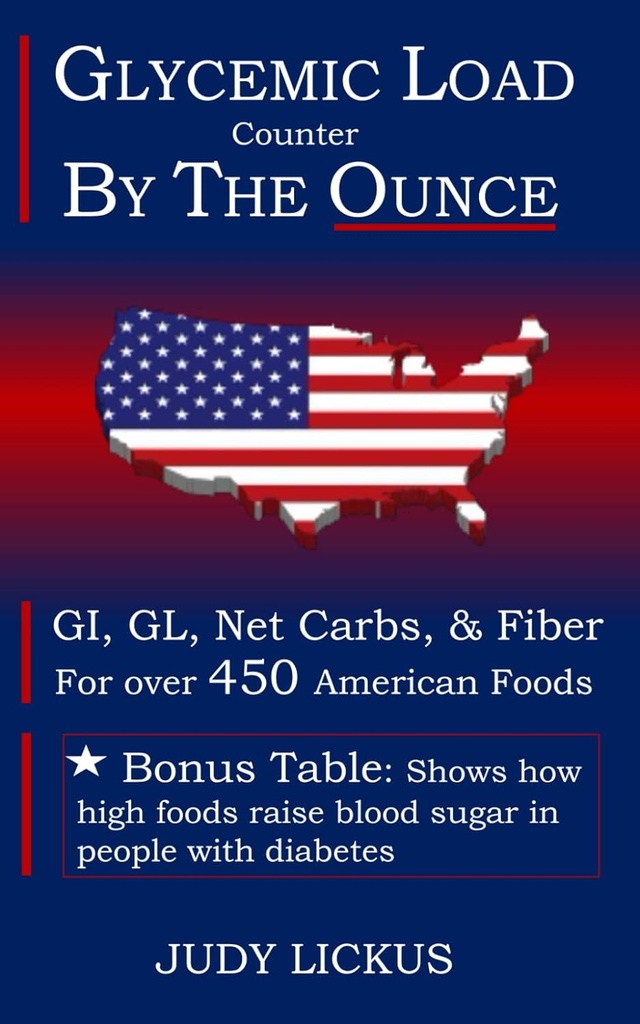 GLYCEMIC LOAD COUNTER: ELVINGS BY THE OUNCE THE POCKET GUIDE TO GI, Glo, Net Carbs & Fiber 450 Amerikan Gıdaları ve Fiber
