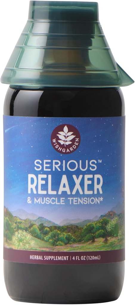 WishGarden Herbs Serious Relaxer & Muscle Ger - All- Natural Muscle Relaxation Herbal Supplement with Wild Lettuce & Wood Betony, Releases Muscle Ger, Relax Muscles & Muscle Discomforts, 4oz