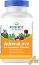 Ridgecrest Herbals AdrenaLove, άγχος και την ενεργειακή υποστήριξη συμπλήρωμα με Ashwagandha, L-Θεανίνη, Ginseng, Schisandra, Ταυρίνη, Άγιος Βασίλειος, Adaptogens, Βιταμίνες Β (60 Vegan Caps, 30 Serv)
