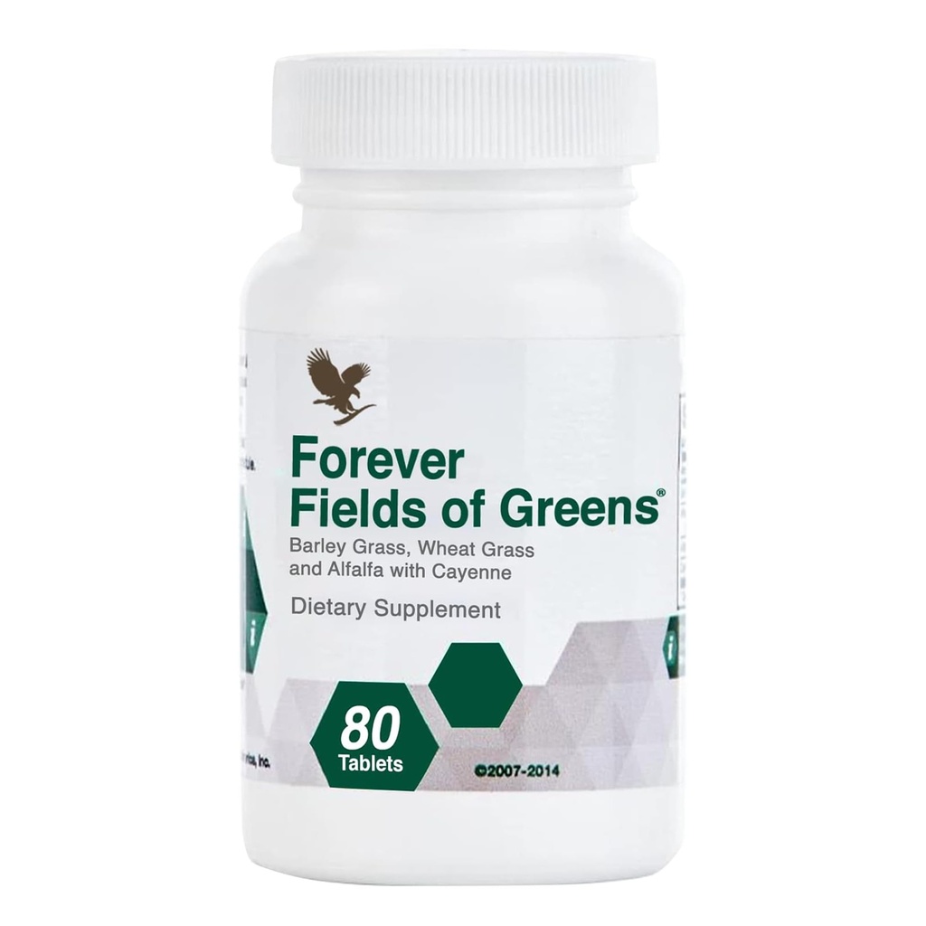 Sonsuz Yaşam - Yeşiller Alanları, Yeşil Superfood Supplement with Barley Grass, Wheat Grass, and Alfalfa to Cleansing and alkalining, 80 Tablets