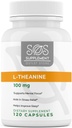 SOS L-Theanine, Brain Support Focus Supplement, 100 mg, 120 Count