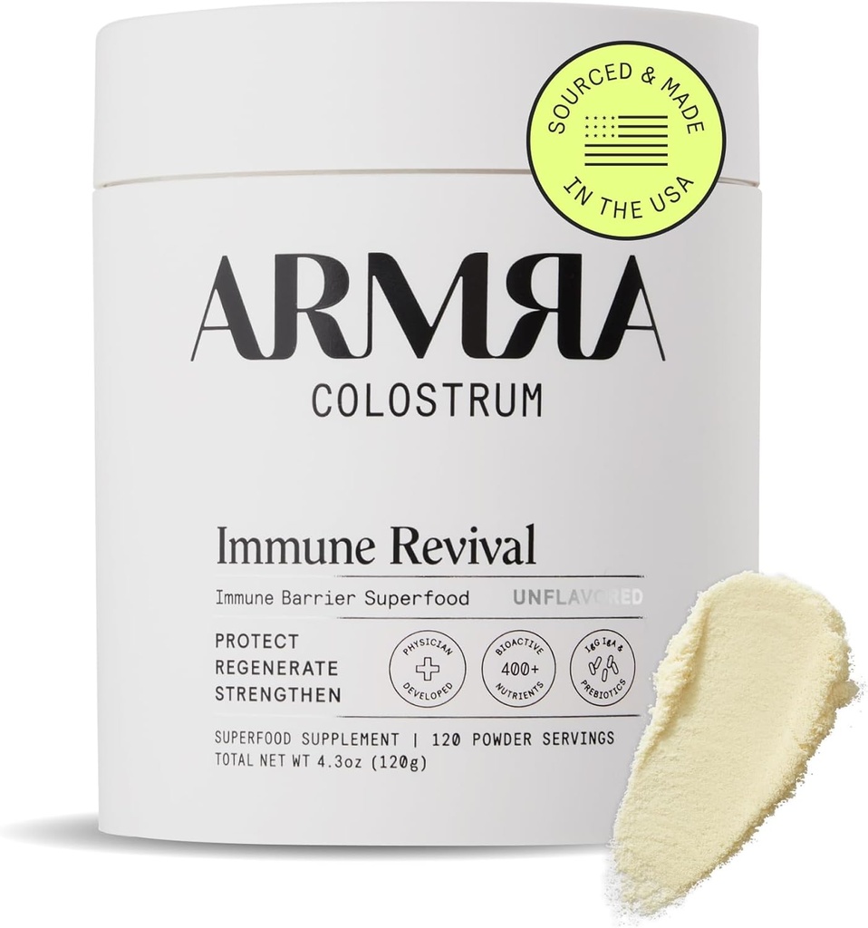 ARMRA ColostrumTM Toz | Unflavored | Gut Health & Bloating | Skin & Hair | Immunity | Keto, Gluten & Fat-Free | 120 Hizmet