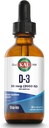 KAL Vitamin D3 2000 IU (50 mcg) DropIns - Υγρή βιταμίνη D3 σταγόνες - Δύναμη των οστών και ανοσοποιητική υποστήριξη συμπλήρωμα - χορτοφαγική, 60-Day εγγύηση, περίπου 590 εξυπηρετούν, 1.8oz