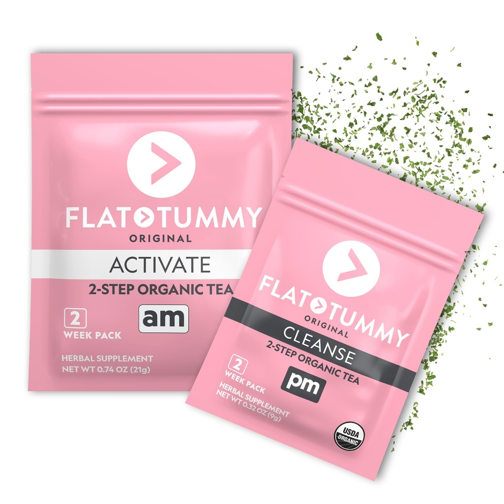 Flat Tummy Detox Çay (2. Hafta Programı) – 2Adım Detox Çayı Enerjiyi Güçlendirmek ve Bloating * - Tüm Doğal Detox Cleanse w / Yeşil Çay, Lemon Balm, Dandelion, Fennel, & More - Digestion support support support support