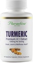 Paradise Organic Turmeric Rhizome 4:1 Extract, Active Whole Spectrum Extract, Super Poent, Ultra Pure, Vegan, Non-GMO, Gluten Free, 90 κάψουλες χορτοφάγων