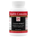 Health Concerns Calm Spirit - Stress Relief Supplement for Men & Women - Herbal Calming Support - Eases Tension & Nervousness - Magnesium, Hawthorn, Chinese Peony & Taurine - 90 Capsules