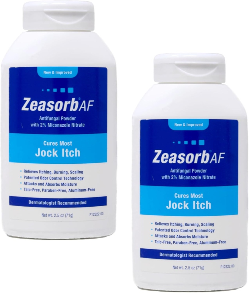 Zeasorb-AF Σούπερ απορροφητική σκόνη θεραπείας για Jock Itch 2,5 ουγγιά (πακέτο του 2)