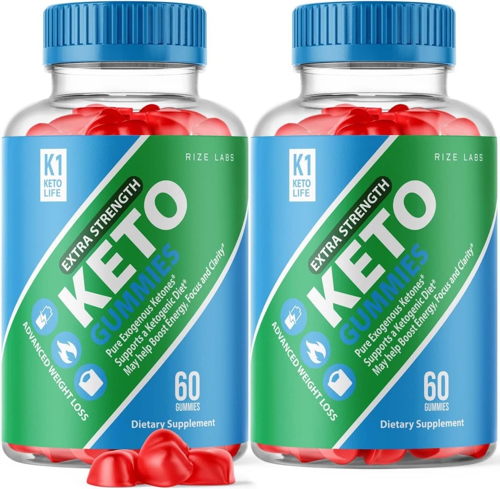 rize labs - K1 Keto Life Gummies Advanced Extra Strength (120 Gummies) (πακέτο των 2)