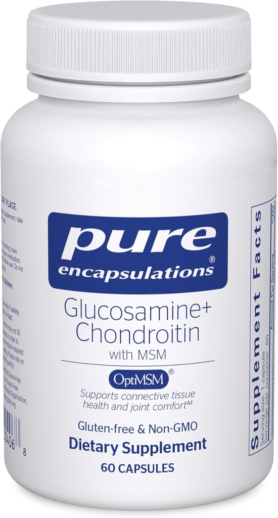 Καθαρές εγκοπές Glucosamine Chondroitin με MSM - Υποστηρίζει Κοινή Υγεία & Κανονικό Σχηματισμό Cartilage* - Διατηρεί Ενζυμική Δραστηριότητα - Χωρίς γλουτένη & Μη ΓΤΟ - 60 Κάψουλες
