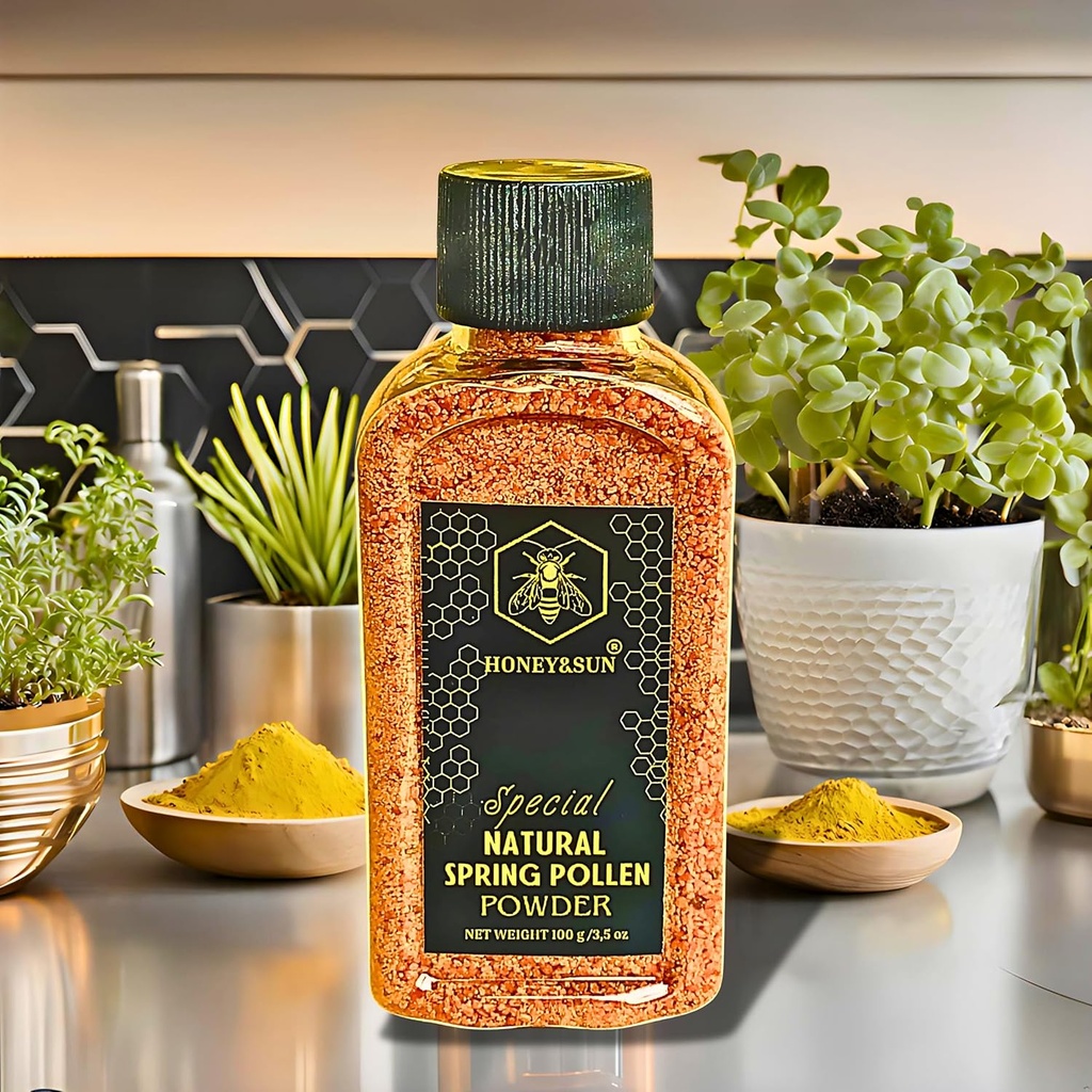 EARLY SPRING BEE POLLEN I POWDER I (5 Farklı Spring Pollen Kompozisyonlar) Organik Arı Kirliliği I Minerals-Amino Asits & Protein I Gluten Free (3.5 oz) I Halal