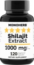 MONOHERB Shilajit 1000 mg - 120 Vegetarian Capsules