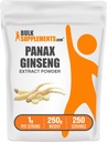 BulkSupplements.com Ginseng Root Extract Powder - συμπλήρωμα Panax Ginseng, συμπλήρωμα βοτάνων - Vegan & Gluten Free, 1g per Serving, 250g (8,8 oz) (Pack of 1)