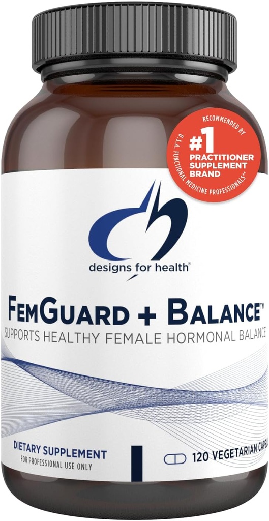 Designs for Health FemGuard + Hormone Balance for Women - DIM, Black Cohosh, Calcium D-Glucarate, EGCg Green Tea Extract & Chaste Tree Supplement for Mood Support & Estrogen Metabolism (120 Capsules)