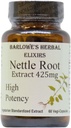 Barlowe's Herbal Elixirs Nettle Root Extract | Urtica Dioica% 95 3,4-Divanillyltetrahidrfuran | 425 mg Per Capsule | 60 Vegan Capsules | Stearate-Free | Glass Şişeler