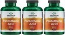 Swanson Pantothenic Acid (Vitamin B-5) Enerji Metabolism Nerve Function Support 500 mg 250 Capsules (3 Pack)