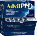 Advil PM Pain Reliever ve Nighttime Sleep Aid, Pain Medicine with Ibuprofen for Pain Relief and Diphenhydramine Citrate for a Sleep Aid - 50x2 Kaplamalı Caplets