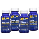 NATURAL STACKS Brain Food Bundle - for Mental Drive, Cognitive Function, Positive Mood & Relaxation* - Brain Supplements for Adults - 240 Total Capsules
