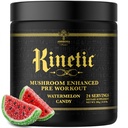 Ambrosia Kinetic Organic Preworkout, Mushroom Discoverd Natural Pre Workout Supplement, Nootropic Superfood Toz for Energy (Watermelon Candy)